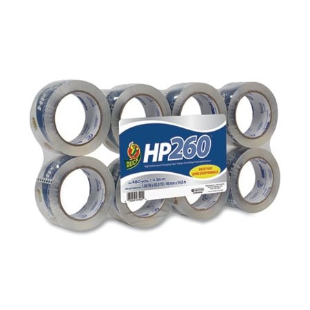 Shurtech Brands Duck, HP260 PACKAGING TAPE, 3in CORE, 1.88in X 60 YDS, CLEAR, 8PK 0007424